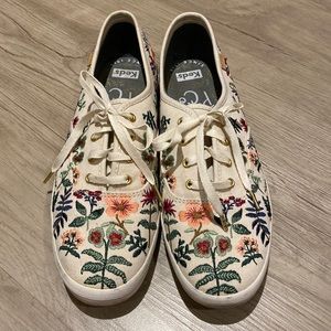 Rifle Paper Co Herb Garden Embroidered Keds Sz 9.5